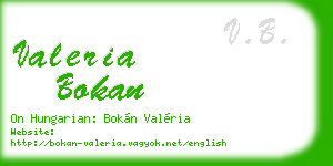 valeria bokan business card